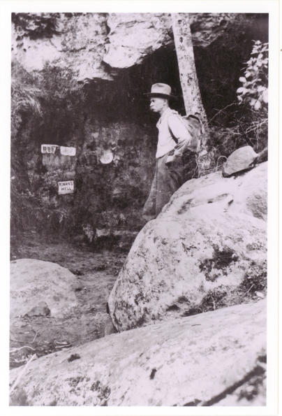 Ronans Well Cave [Name][Meyer at entrance][][Meyer] (1)