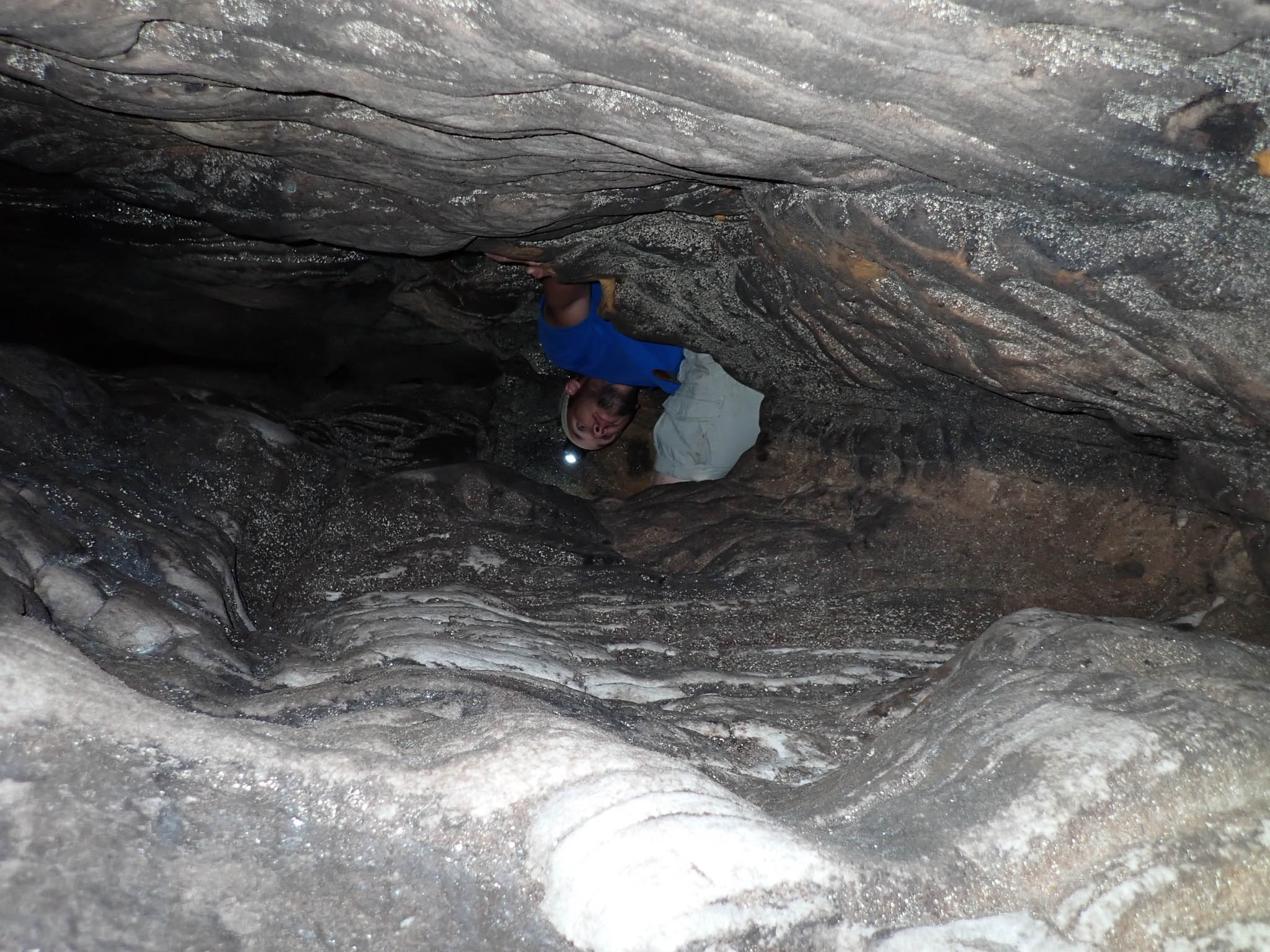 Tartarus Cave JJ from the bottom of the canyon