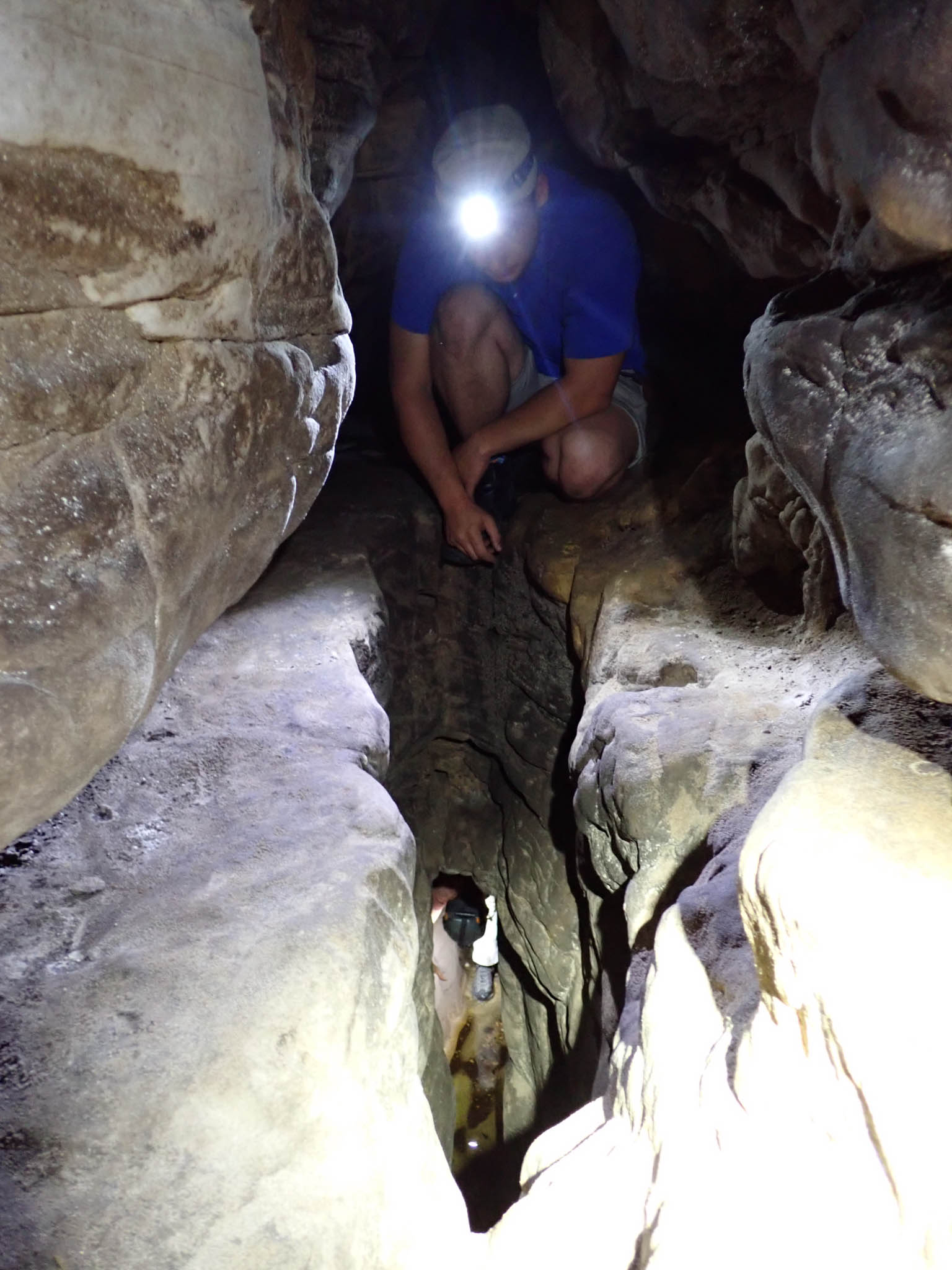 Tartarus Cave JJ looking down on Joshua