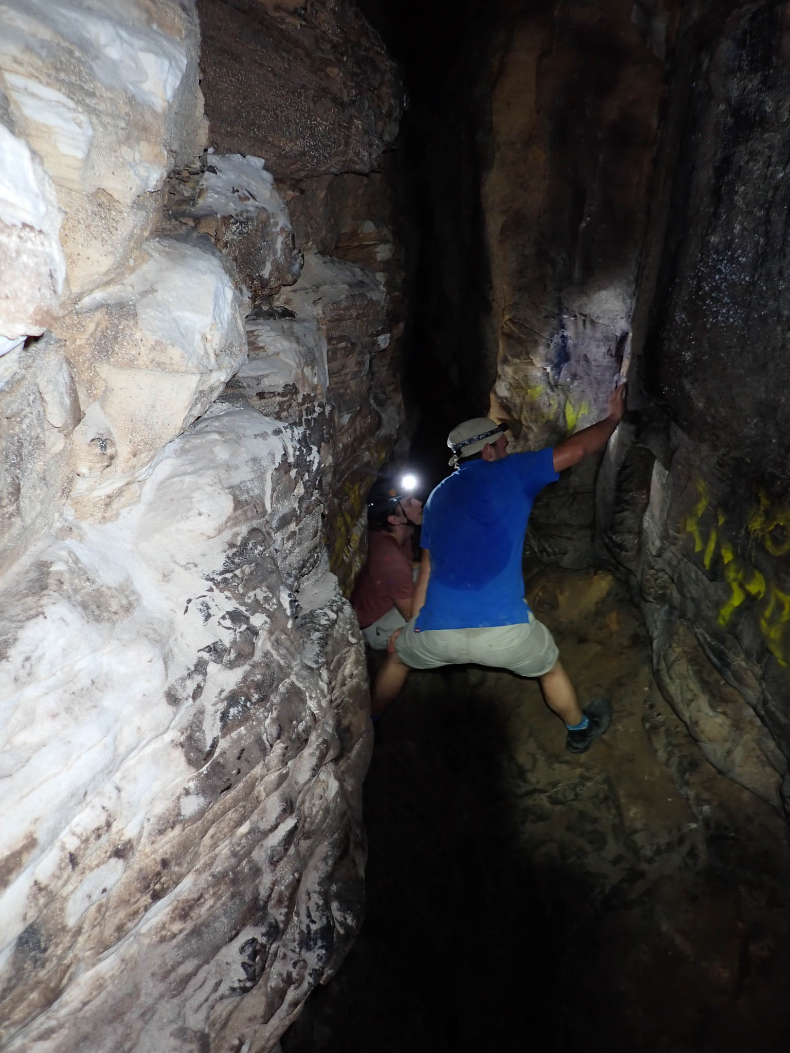Tartarus Cave examining the visitors book