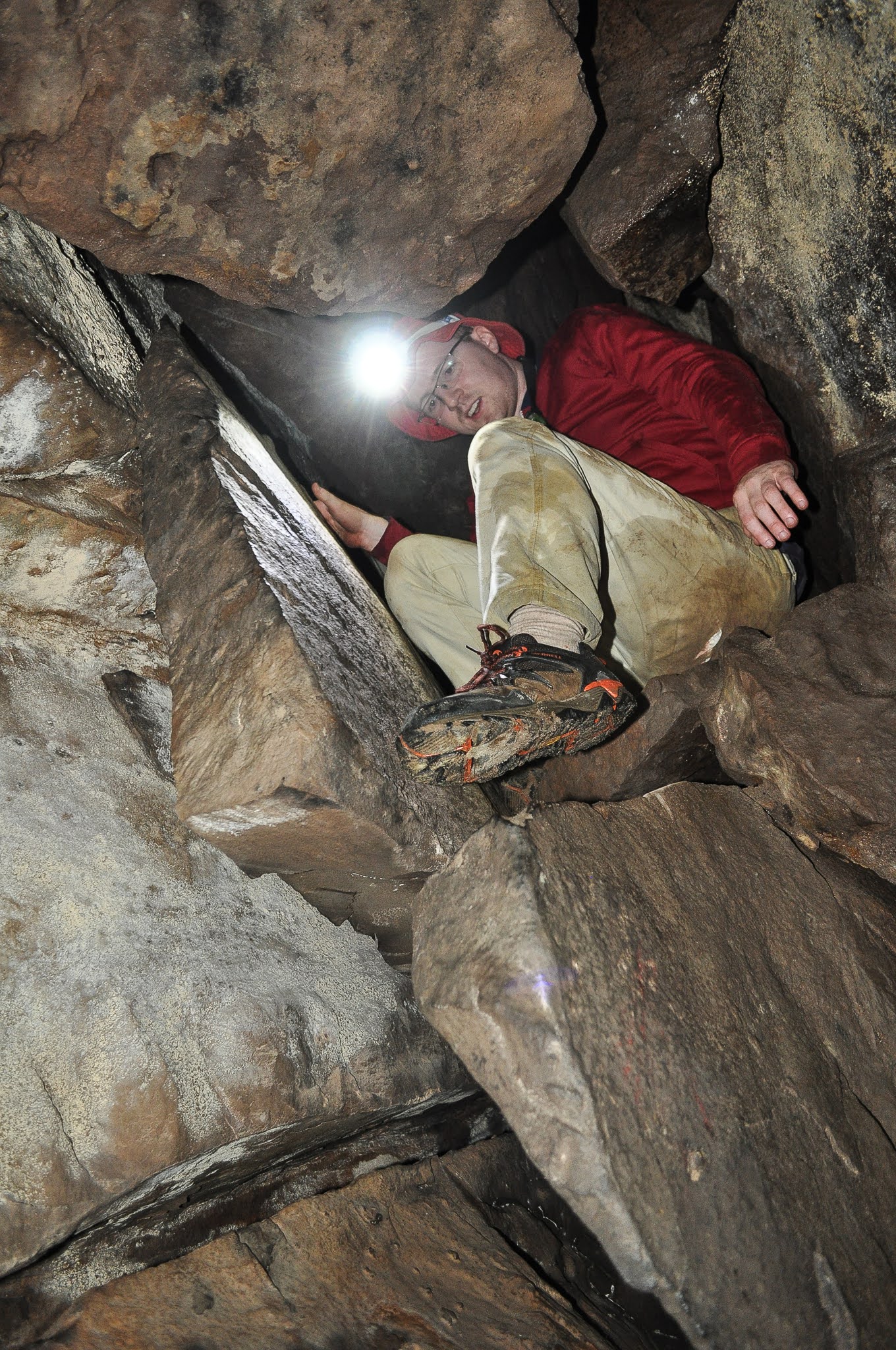 Throiugh the boulder choke