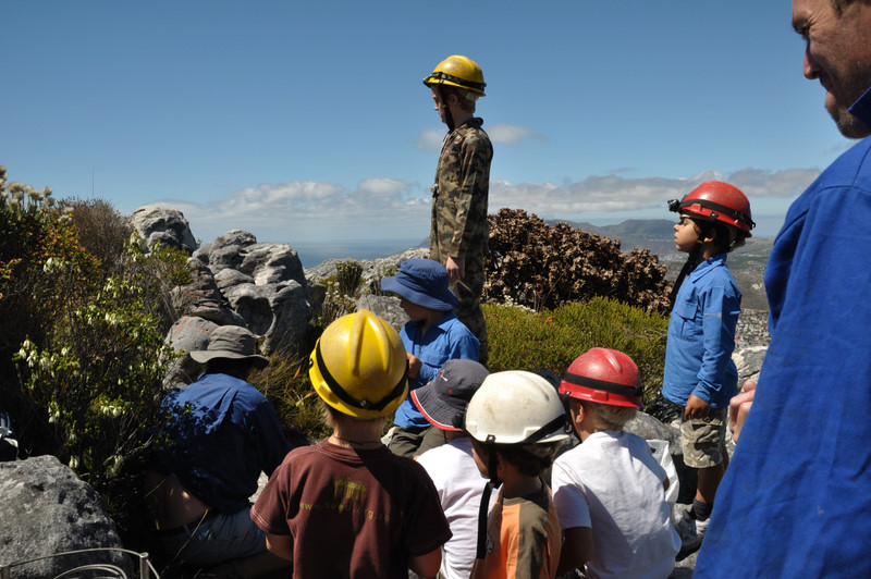 Anthony rigging the ladder at Oread Halls Skylight DSC 6954
