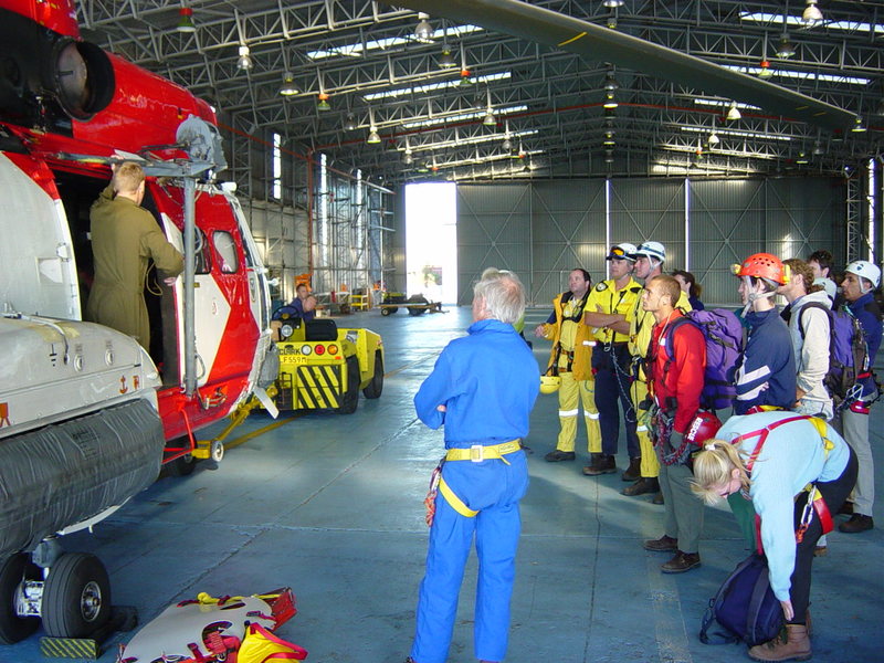 Helicopter Oryx hoisting practice