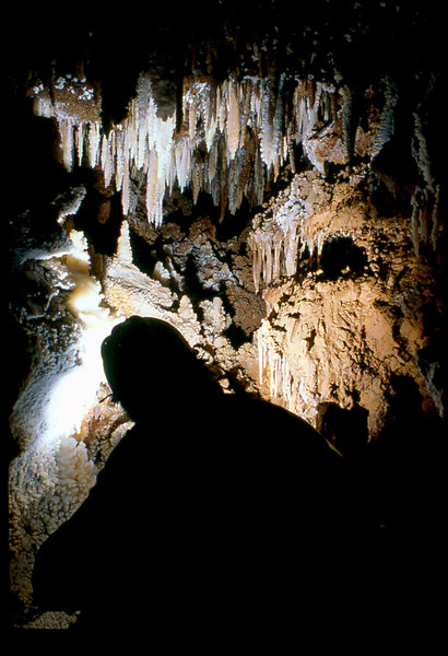 Cango 3 Easter 1980 stream passage under Krakatoa