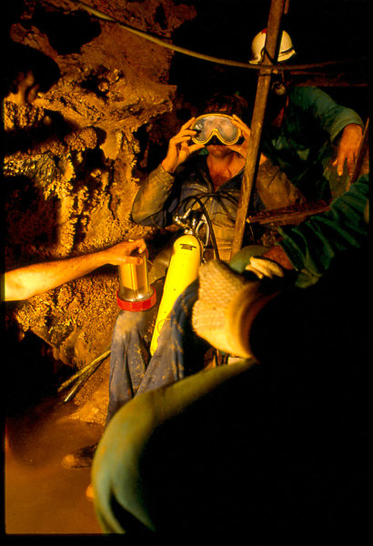 diving Cango sump February 1980   1