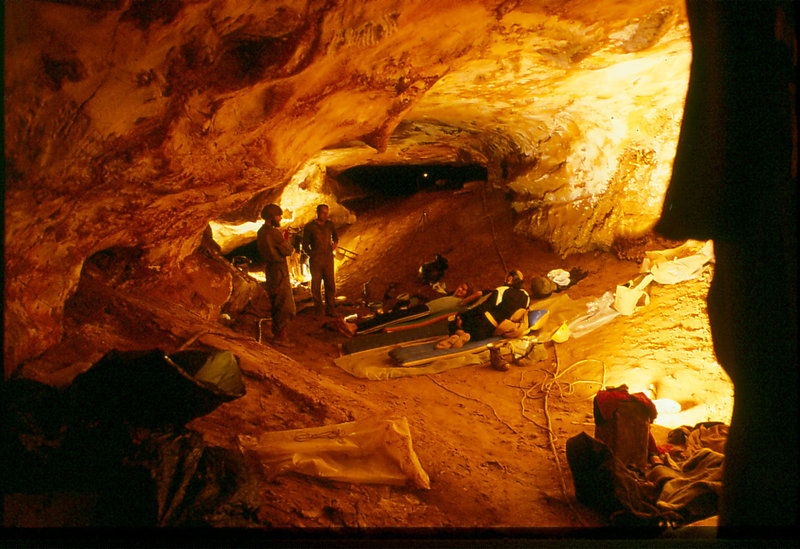 underground camp Cango 3 expedition Easter 1980