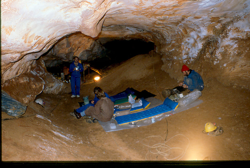 underground camp Cango 3 expedition Easter 1980 3