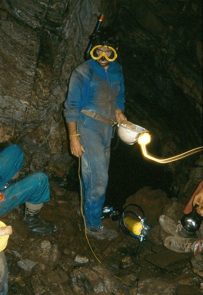 Charles maxwell diving the sump Wolkberg Cape