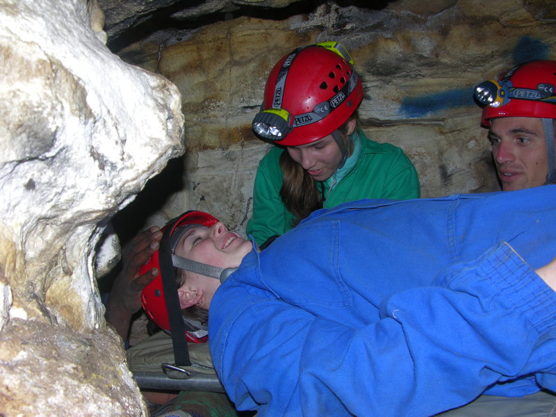 Clovelly Cave rescue practice in progress DSCN5262